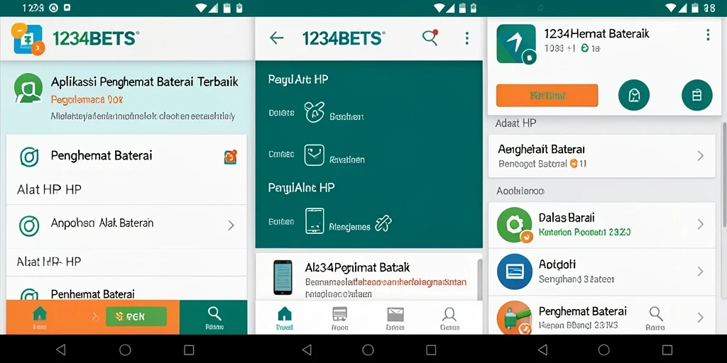 Antarmuka 1234BETS yang intuitif dan fitur penghemat baterai terbaik.
