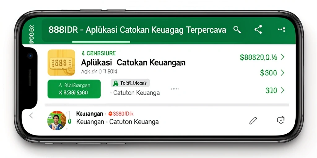 Antarmuka aplikasi Catatan Keuangan 888IDR yang modern dan fungsional.