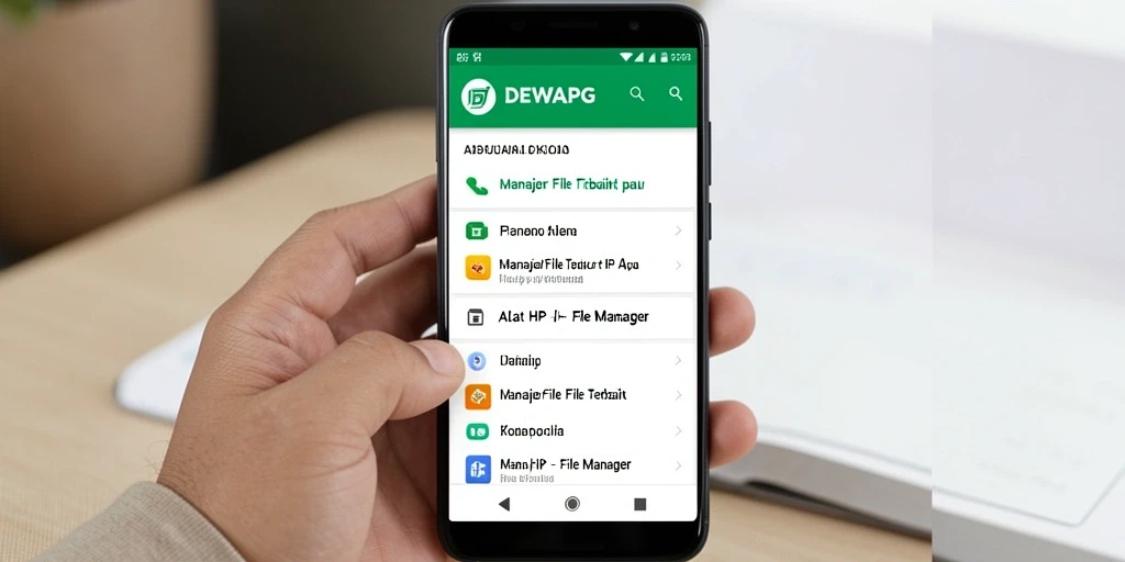 Antarmuka aplikasi DEWAPG yang rapi dan terorganisir.
