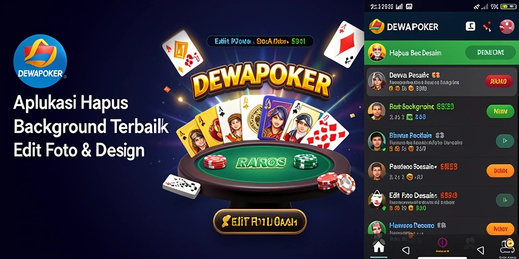 Tampilan antarmuka DEWAPOKER saat melakukan penghapusan background.