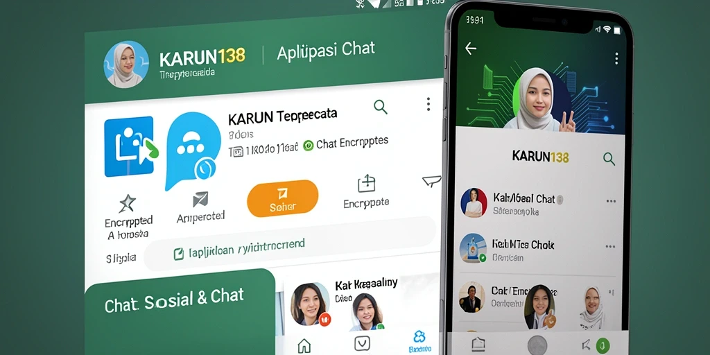 Antarmuka pengguna KARUN138 yang modern dan intuitif untuk chat terenkripsi.