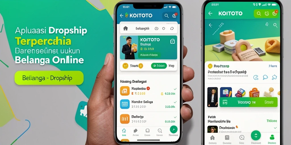 Antarmuka aplikasi KOITOTO yang user-friendly untuk belanja online.