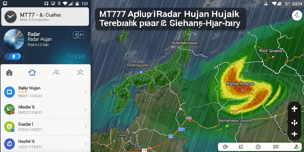 Tampilan antarmuka MT777 yang intuitif dan informatif untuk Radar Hujan.