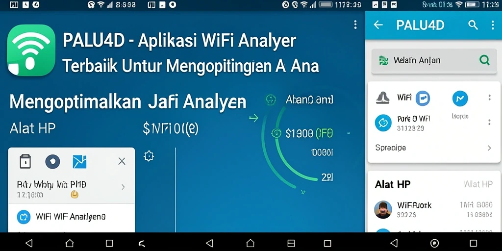 Tampilan antarmuka aplikasi WiFi Analyzer PALU4D yang informatif.