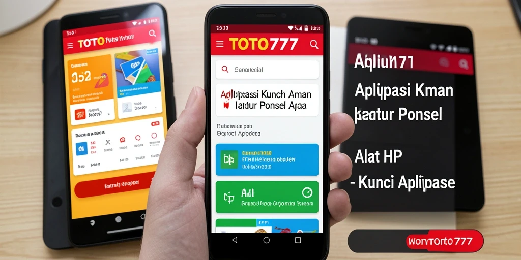 Antarmuka utama TOTO777 menunjukkan fitur kunci aplikasi yang solid dan aman.