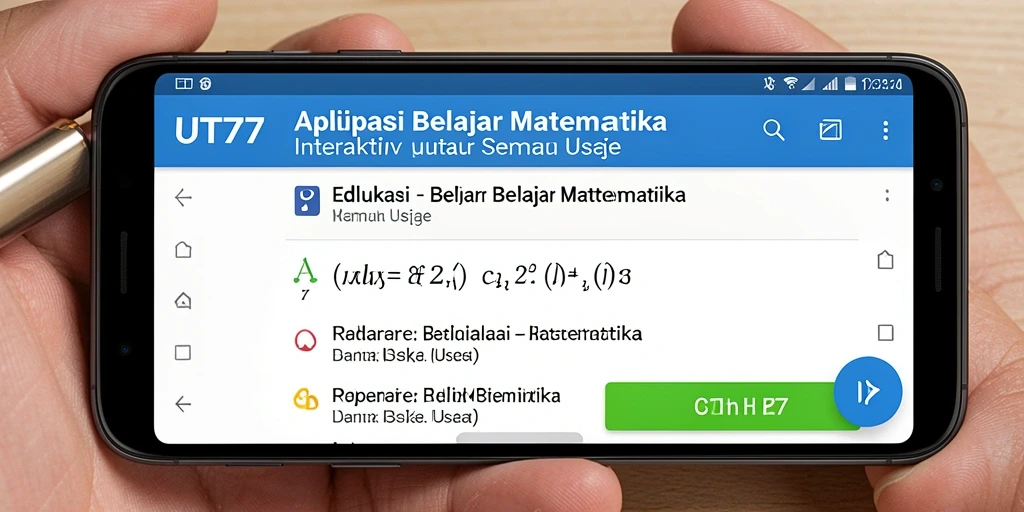 Antarmuka aplikasi UT77 yang interaktif dan mudah digunakan.