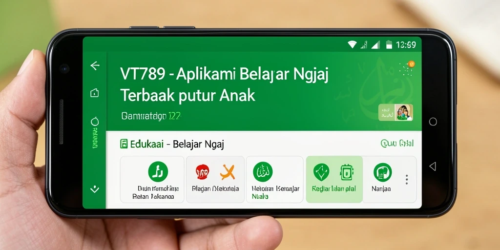 Antarmuka VT789 yang ramah anak untuk Belajar Ngaji.